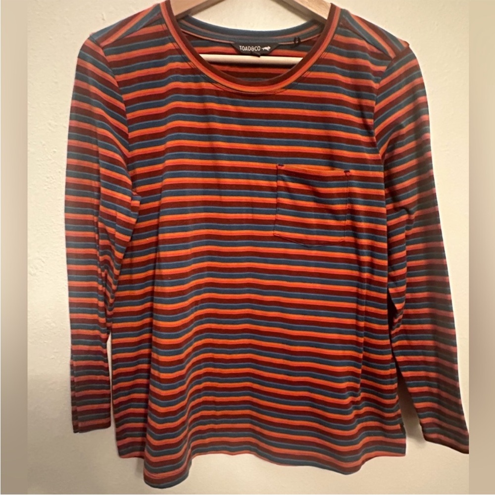 Toad&Co Multicolor Striped Long Sleeve Top size small
